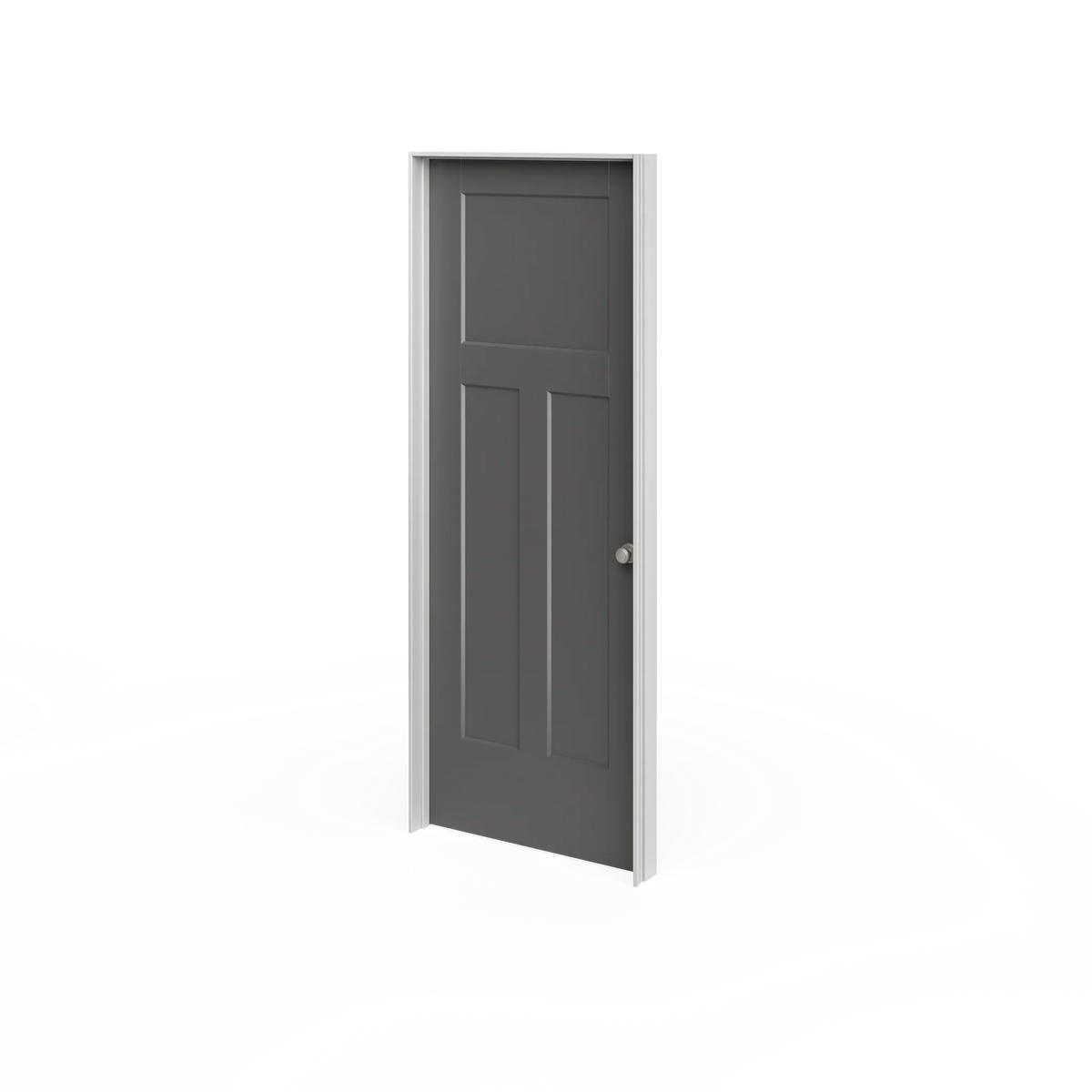 Masonite Winslow 36-in x 80-in White 3-Panel Craftsman Solid Core Molded Composite Pre-Hung Interior Door