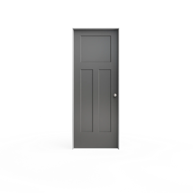 Masonite Winslow 36-in x 80-in White 3-Panel Craftsman Solid Core Molded Composite Pre-Hung Interior Door
