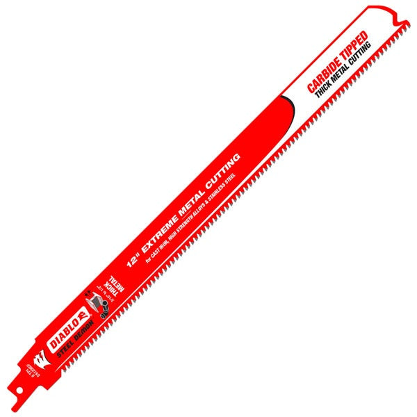 Diablo Steel Demon Carbide Teeth Reciprocating Saw Blade for Thick Metal 12" 8 TPI