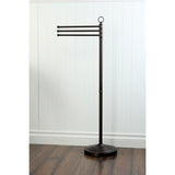 Elements of Design DS2025 Freestanding Towel Rack, Oil-Rubbed Bronze – 3 Swivel Bars