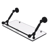 Allied Brass Dottingham Matte White 1-Tier Brass Wall Mount Bathroom Shelf