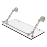 Allied Brass Dottingham Matte White 1-Tier Brass Wall Mount Bathroom Shelf