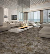 Congoleum DuraStone Elements Waterfall Luxury Vinyl Tile, 16 in x 16 in, Groutable, Glue-Adhesive, 10-Piece Box