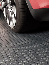 G-Floor Diamond Tread 5 ft. x 10 ft. Midnight Black Commercial Grade Vinyl Garage Flooring Cover and Protector