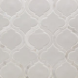 Divine Arabesque Glacier White 10 in. x 12 in. Glazed Ceramic Mosaic Tile (0.80 Sq. Ft. / Sheet)
