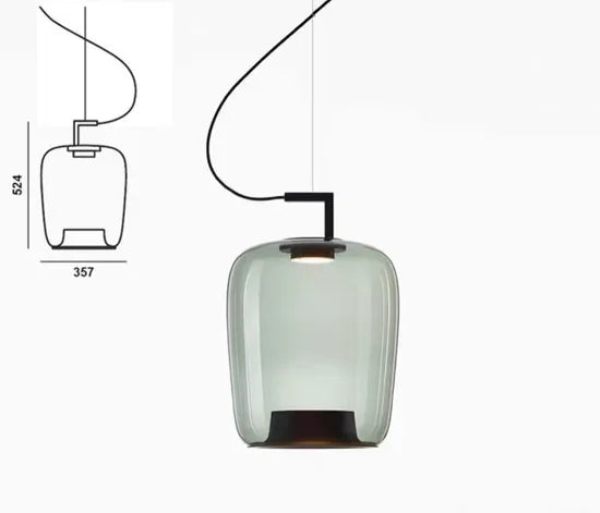 DLSSlighting Dlss New Pendant Lighting Home Decoration Amber Glass Lamp Shade Modern LED Pendant Lamp