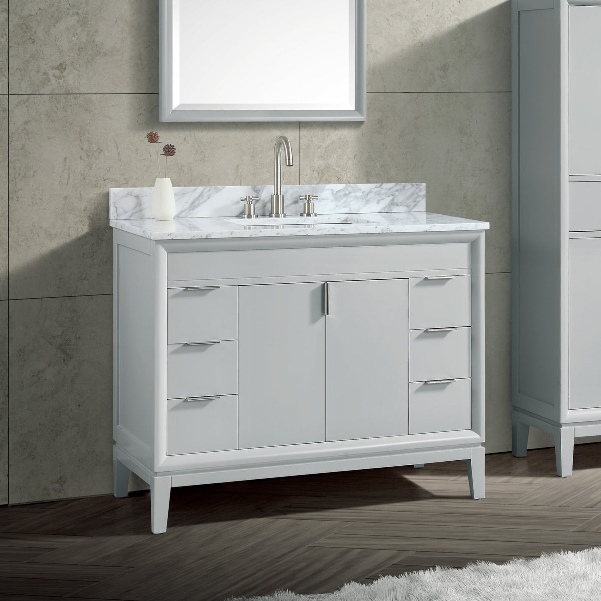 Avanity Emma 42-in Dove Gray Bathroom Vanity Cabinet