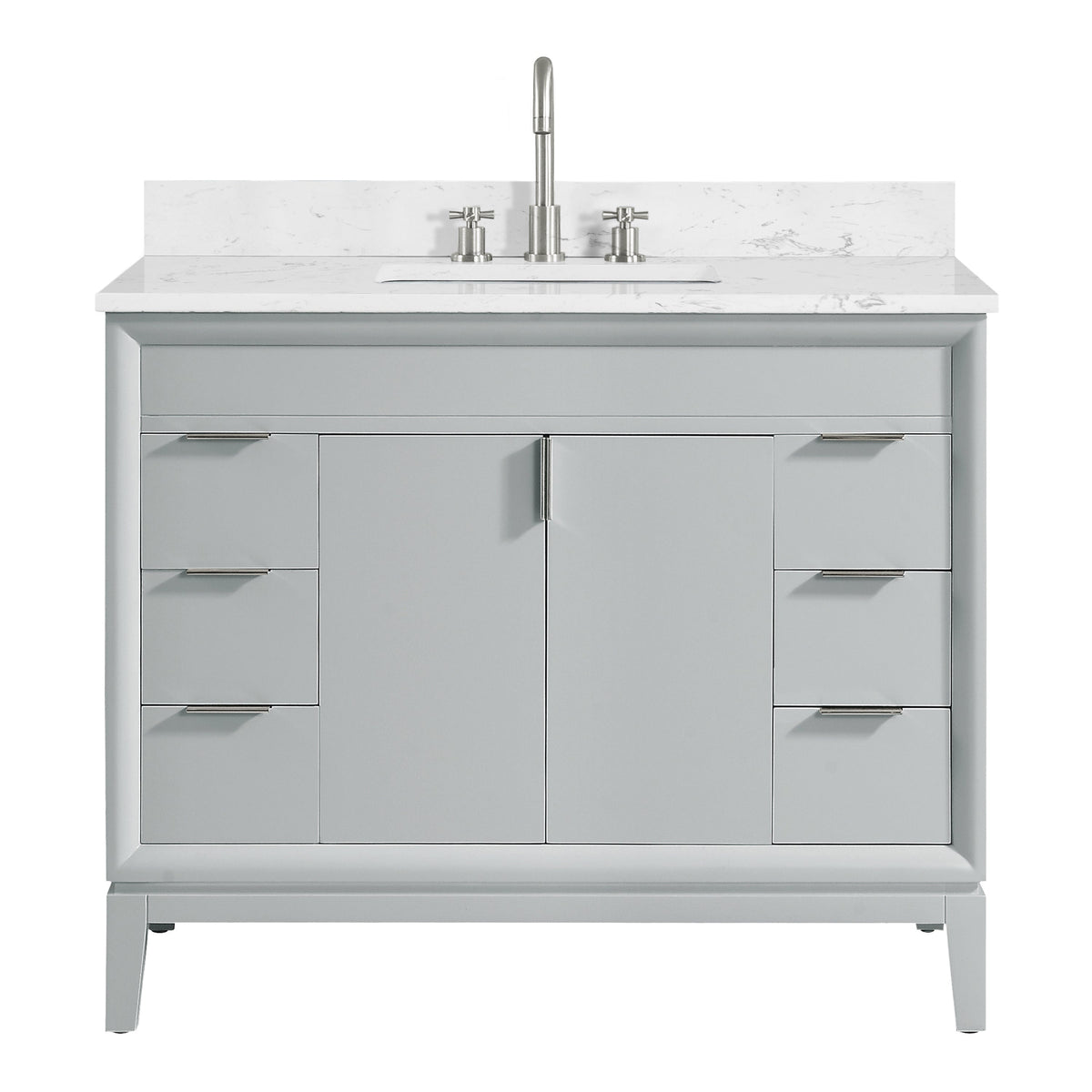 Avanity Emma 42-in Dove Gray Bathroom Vanity Cabinet