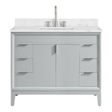 Avanity Emma 42-in Dove Gray Bathroom Vanity Cabinet