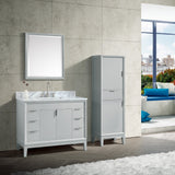 Avanity Emma 42-in Dove Gray Bathroom Vanity Cabinet