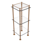 Allied Brass Three Tier Etagere with 14-in x 14-in Shelves in Satin Brass