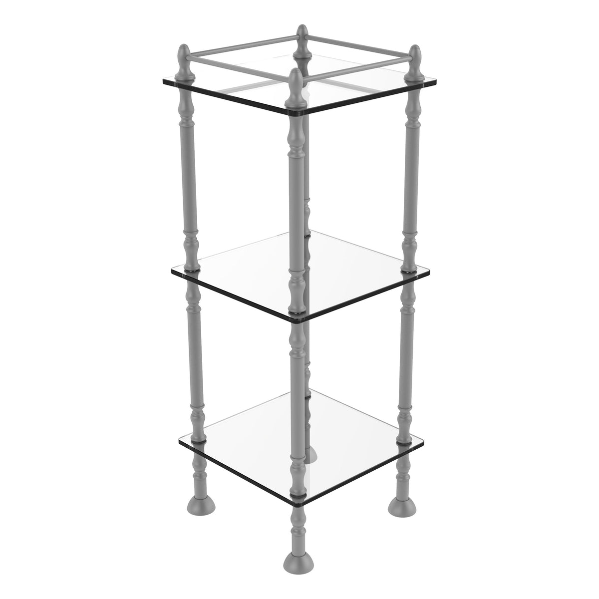 Allied Brass Three Tier Etagere with 14-in x 14-in Shelves in Satin Brass