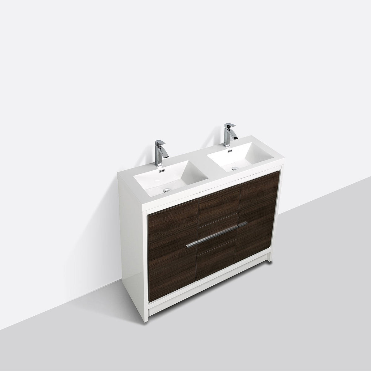 Eviva Grace 60 in. W x 20 in. D x 36 in. H Double Bathroom Vanity in White with White Acrylic Top with White Sinks