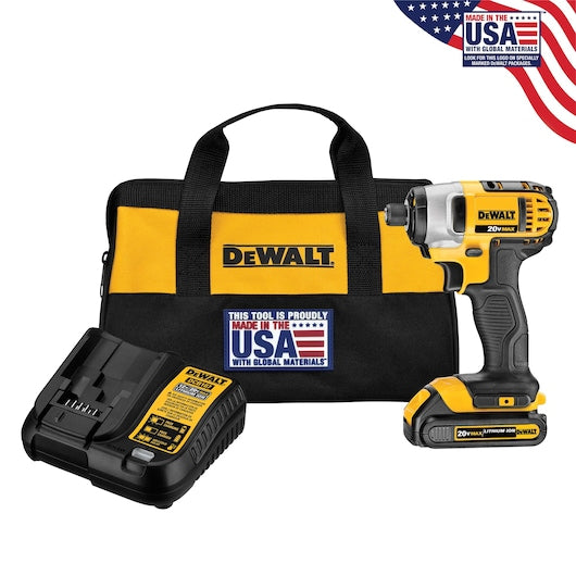 DEWALT 20-Volt MAX 1/4-in Variable Speed Cordless Impact Driver Kit (1 Battery Included)