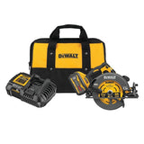 DEWALT FLEXVOLT 60V MAX Cordless Brushless 7-1/4 in. Circular Saw Kit with (2) 2Ah Batteries plus Bonus 2Ah Battery