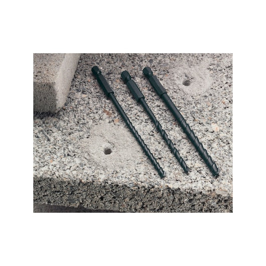 DEWALT 3-Piece Carbide Masonry Drill Bit Set for Rotary Drill/Impact Driver