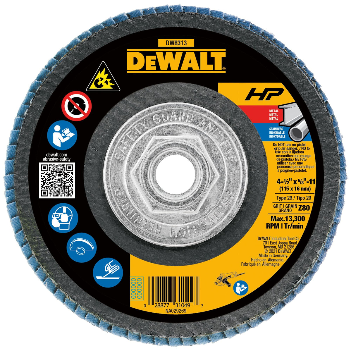 DEWALT Zirconia 4.5-in 36-Grit Flap Disc