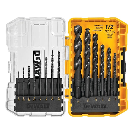 DEWALT Black & Gold Drill Bit Set, 14-Piece (Includes 1/2 in Bit) - DWA1184