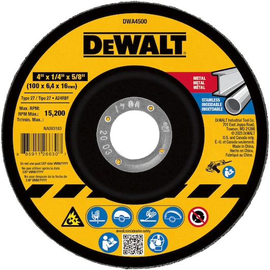 DEWALT Steel 4-in Grinding Wheel