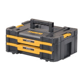 DEWALT TSTAK IV 7 in. Stackable Double Shallow Drawer Organizer, 18 Compartments