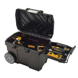 DEWALT 25 in. 15-Gallon Mobile Tool Box, Telescopic Handle, 7 in. Wheels