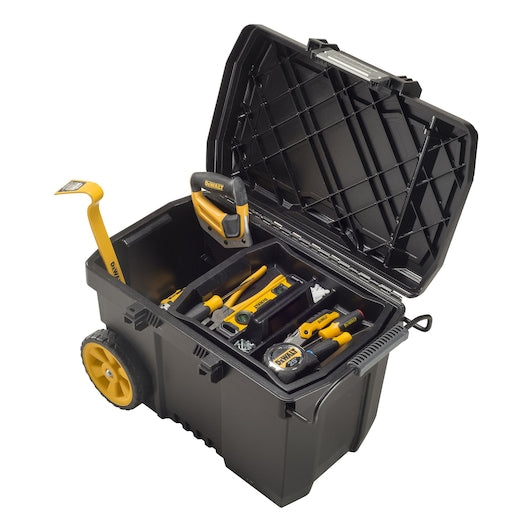 DEWALT 25 in. 15-Gallon Mobile Tool Box, Telescopic Handle, 7 in. Wheels