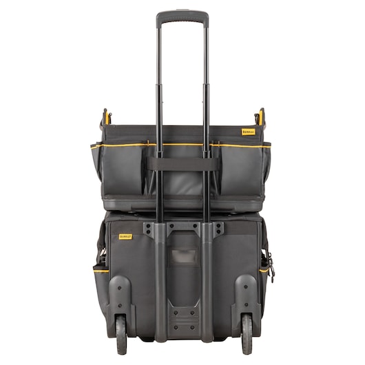 DEWALT Black/Yellow Polyester 12.125-in Zippered Rolling Tool Roll
