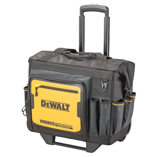 DEWALT Black/Yellow Polyester 12.125-in Zippered Rolling Tool Roll