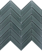 Emser Edge Chevron Glass Mosaic Tile, Cream – 10-Pack (10 in. x 12 in. sheets)