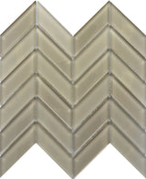 Emser Edge Chevron Glass Mosaic Tile, Cream – 10-Pack (10 in. x 12 in. sheets)