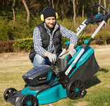 Electric Gardening Tools Liangye 40V Rechargeable Battery Operated Lawnmower with Mulching