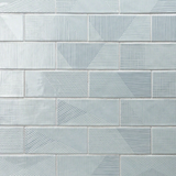 Enigma Ash Blue 2x8 Polished Textured Ceramic Wall Tile