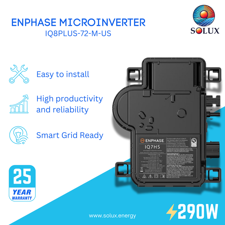 Enphase Microinverter IQ8 & MC4 Bulkhead 240V/290VA