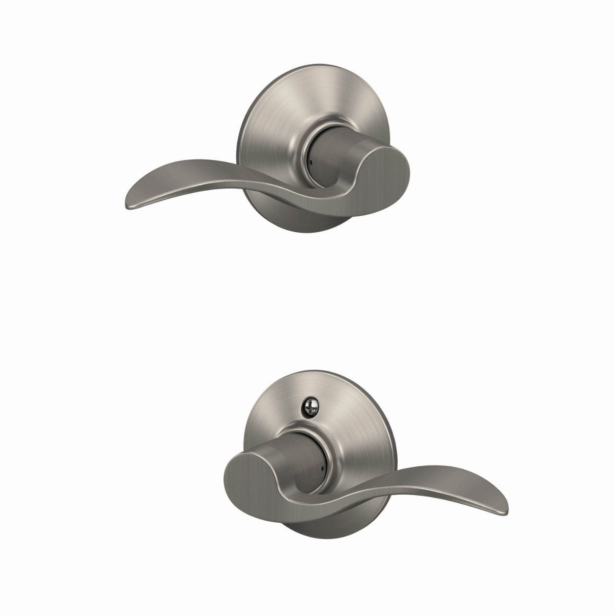 Schlage Accent Bright Brass Passage Lockset, ANSI Grade 2, Fits 1-3/8 in. to 1-3/4 in. Doors