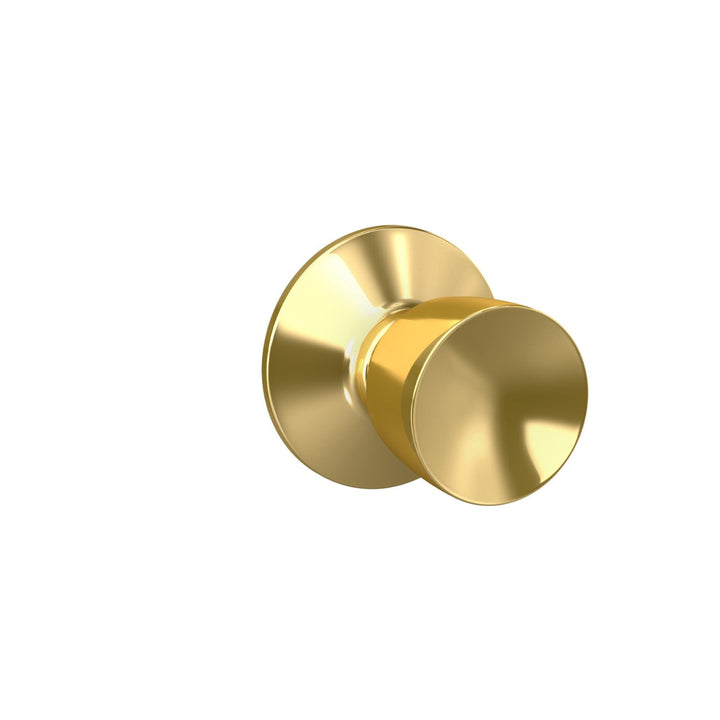 Schlage Bell Bright Brass Passage Lockset, ANSI Grade 2, Fits 1-3/8" to 1-3/4" Doors