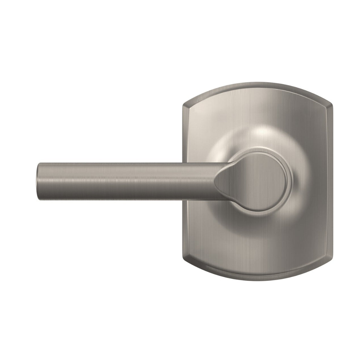 Schlage Broadway Matte Black Passage Hall/Closet Door Lever with Greenwich Trim