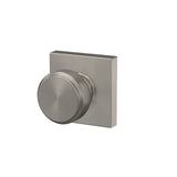 Schlage Bowery Matte Black Passage Hall/Closet Door Knob with Collins Trim