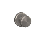 Schlage Bowery Matte Black Passage Hall/Closet Door Knob with Greyson Trim