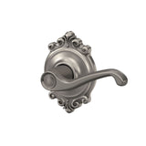 Schlage Flair Aged Bronze Passage Hall/Closet Door Lever with Brookshire Trim