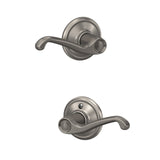 Schlage Flair Bright Brass Passage Hall/Closet Door Lever