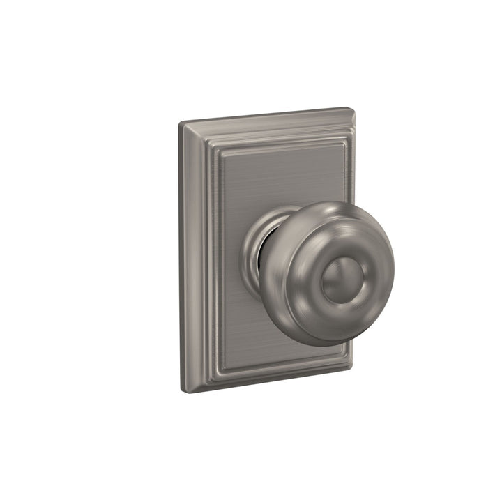 Schlage Georgian Satin Nickel Passage Hall/Closet Door Knob with Addison Trim