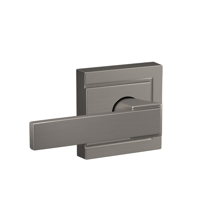 Schlage Northbrook Satin Nickel Passage Hall/Closet Door Lever with Upland Trim