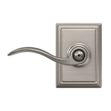 Schlage Accent Matte Black Privacy Bed/Bath Door Lever with Addison Trim