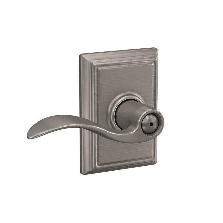 Schlage Accent Aged Bronze Privacy Door Lever with Addison Trim