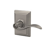 Schlage Accent Aged Bronze Privacy Door Lever with Addison Trim