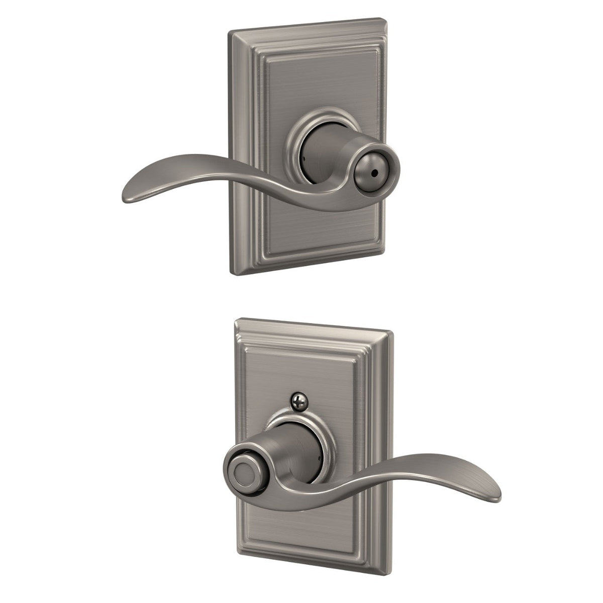 Schlage Accent Aged Bronze Privacy Door Lever with Addison Trim