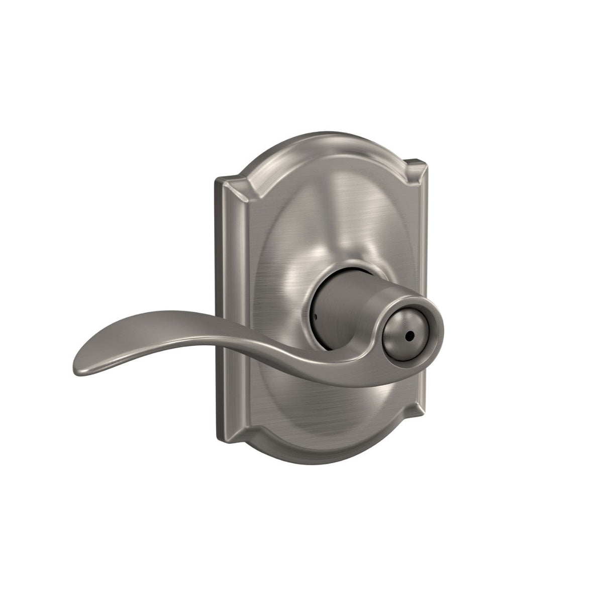 Schlage Accent Aged Bronze Privacy Bed/Bath Door Lever with Camelot Trim