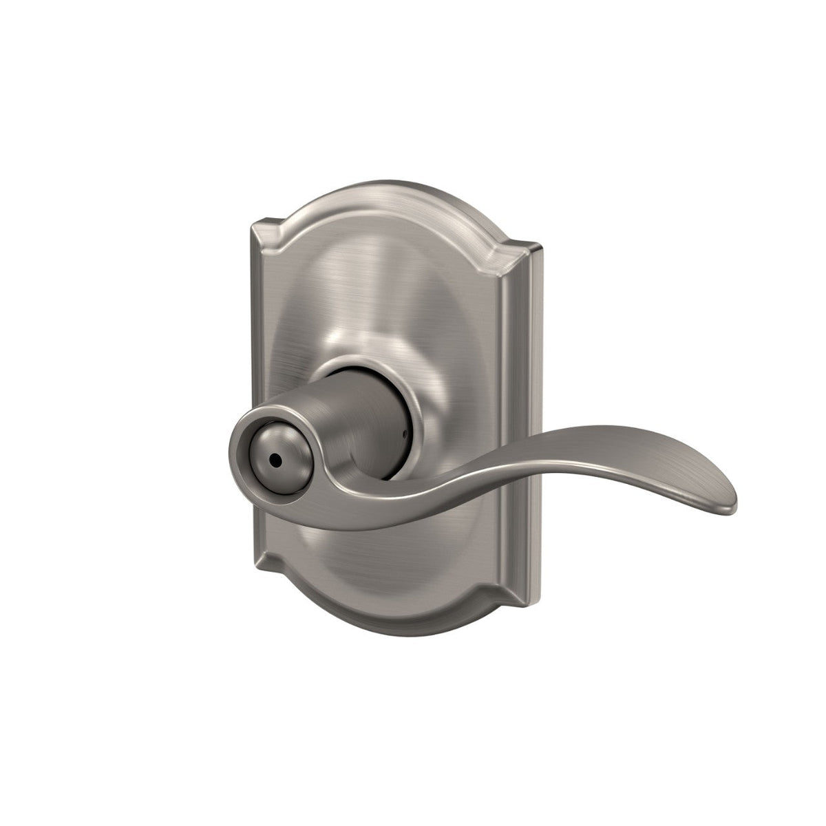 Schlage Accent Aged Bronze Privacy Bed/Bath Door Lever with Camelot Trim