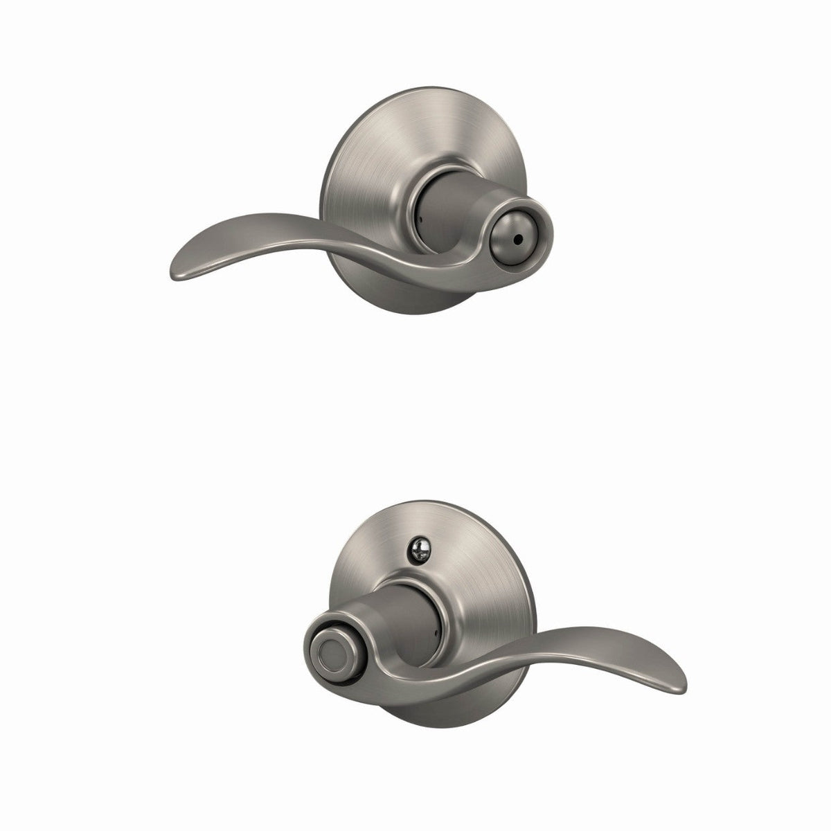 Schlage Accent Satin Nickel Privacy Bed/Bath Door Lever