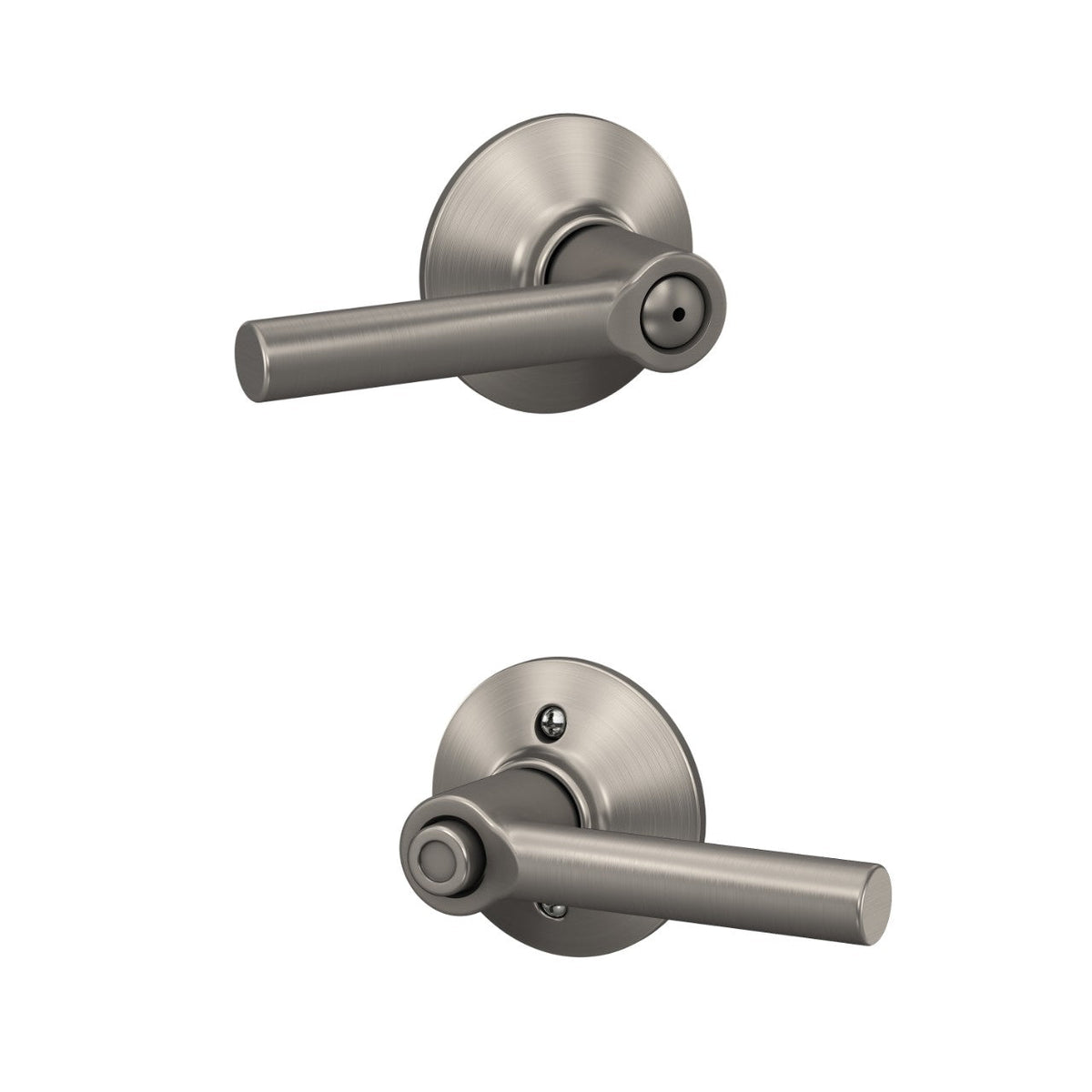 Schlage Broadway Satin Nickel Privacy Bed/Bath Door Lever, F40BRWFFF